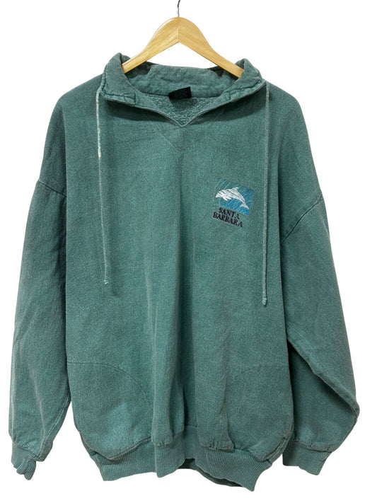 Vintage 90's Santa Barbara Overdyed Green Sweater Size Large