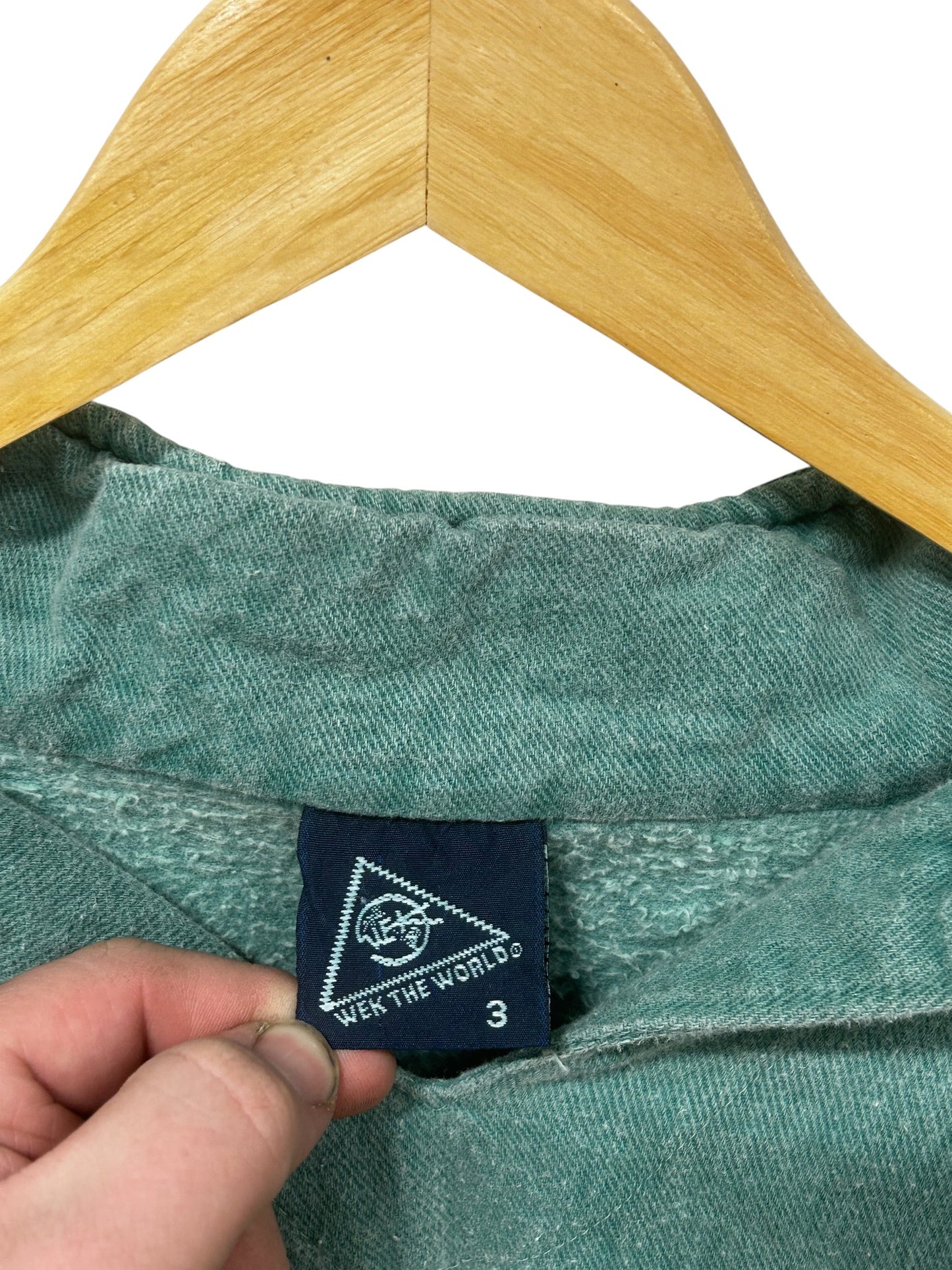 Vintage 90's Santa Barbara Overdyed Green Sweater Size Large