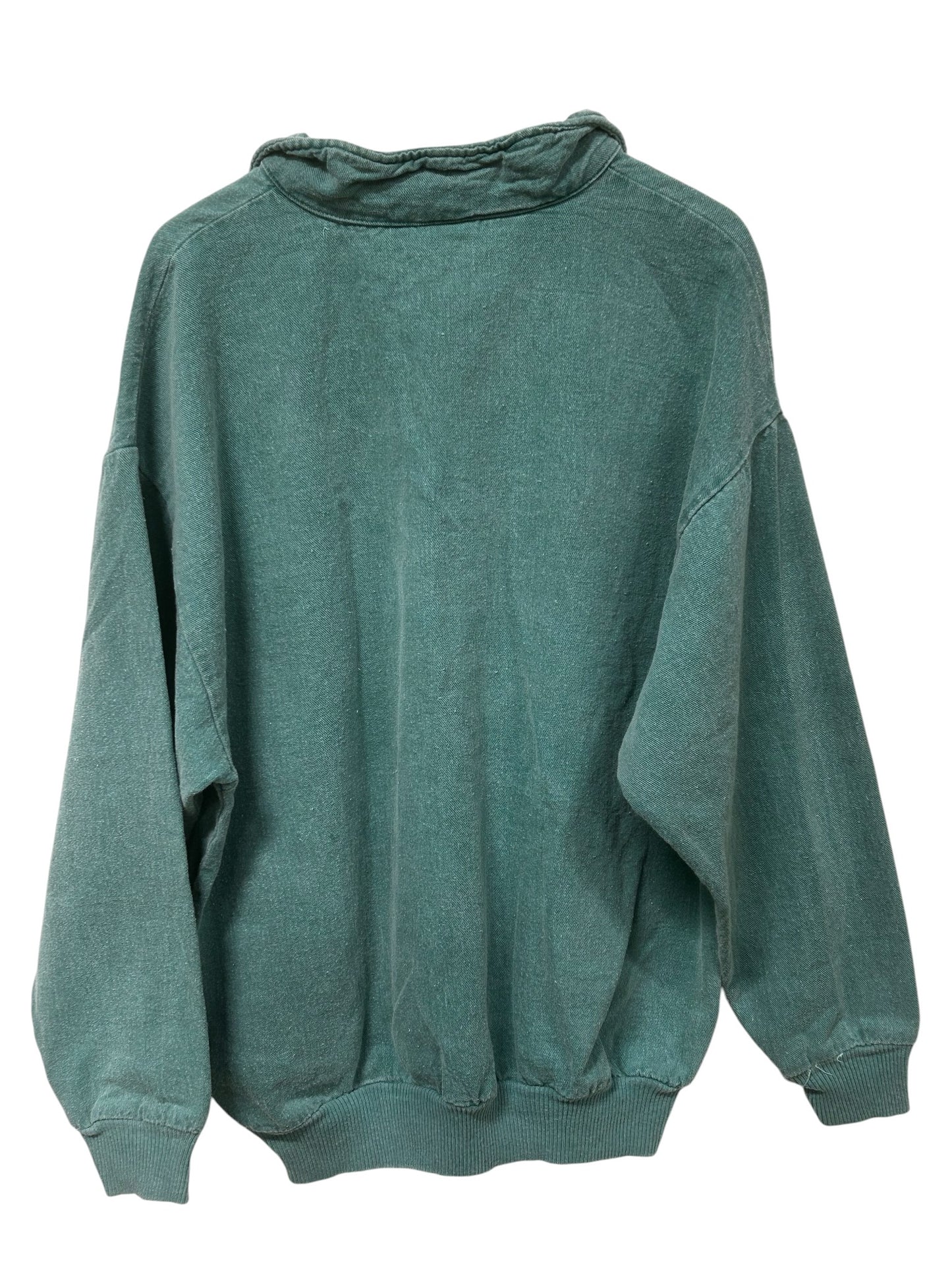 Vintage 90's Santa Barbara Overdyed Green Sweater Size Large