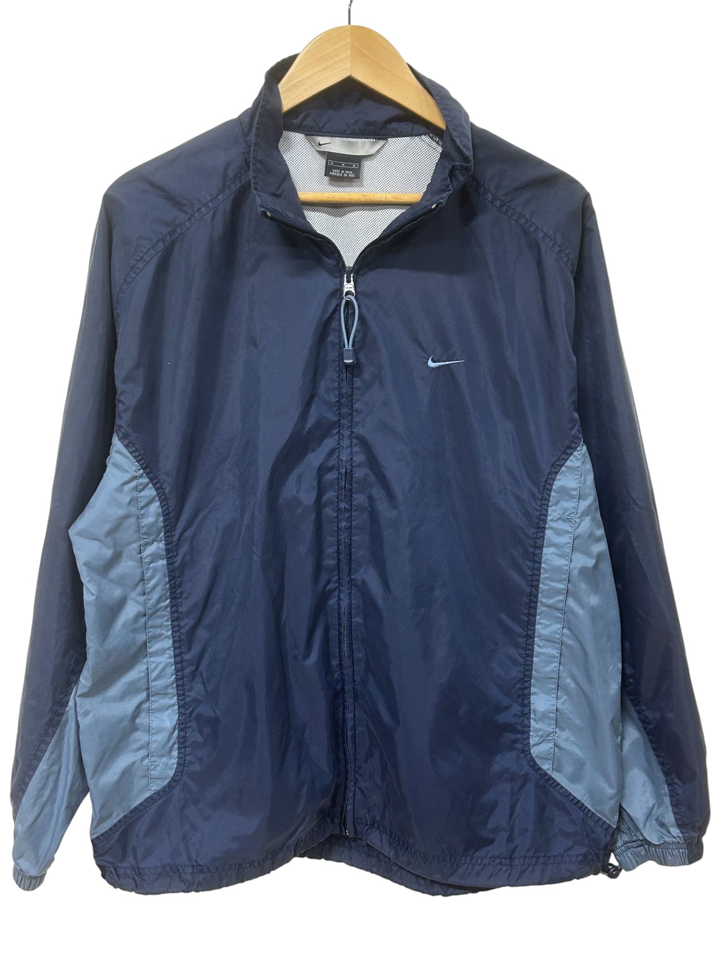 Vintage Y2K Nike Blue Full Zip Windbreaker Jacket Size Medium