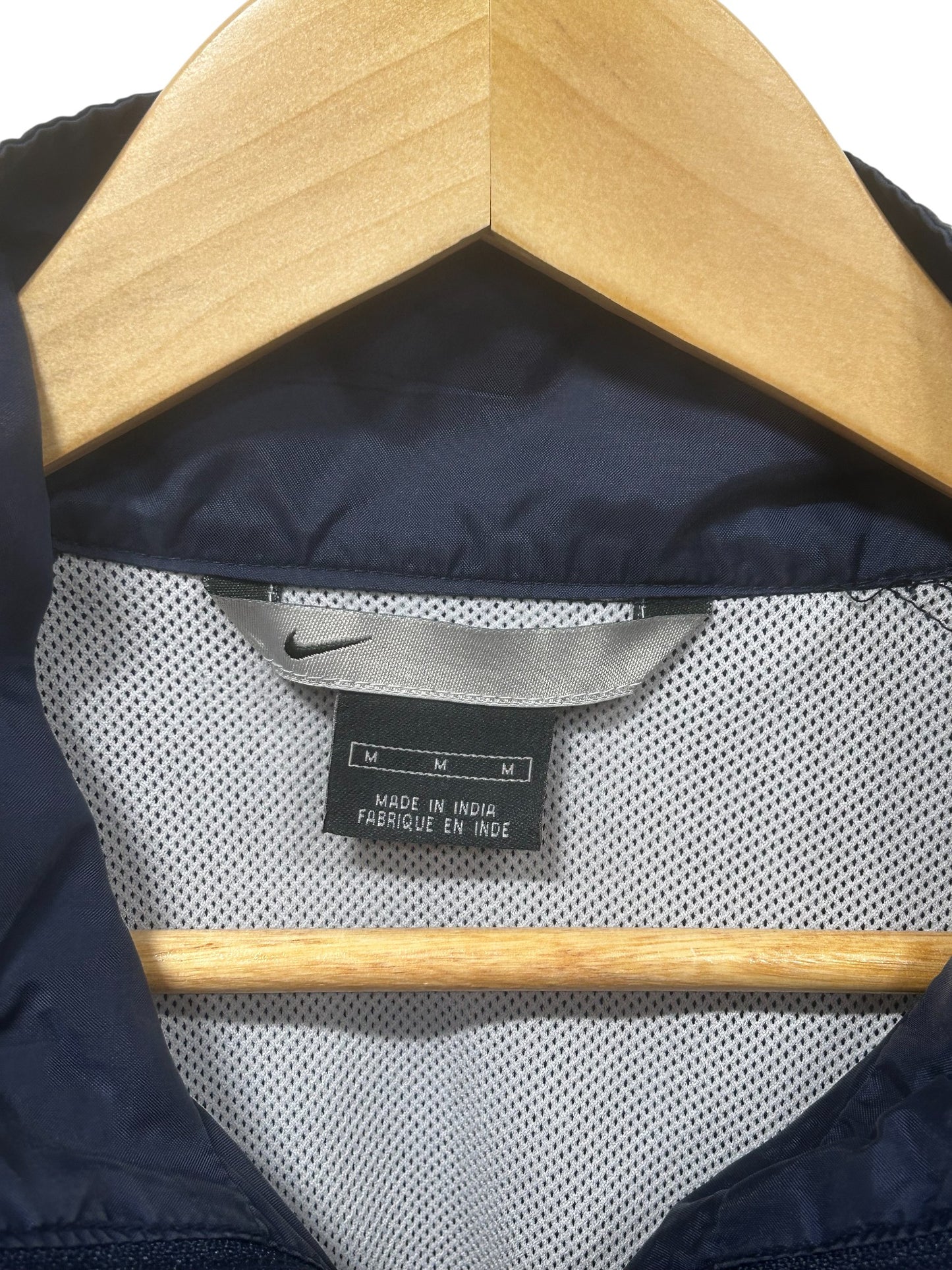 Vintage Y2K Nike Blue Full Zip Windbreaker Jacket Size Medium