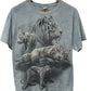 Vintage Y2K Siberian Tiger Big Print Nature Graphic Tee Size Large