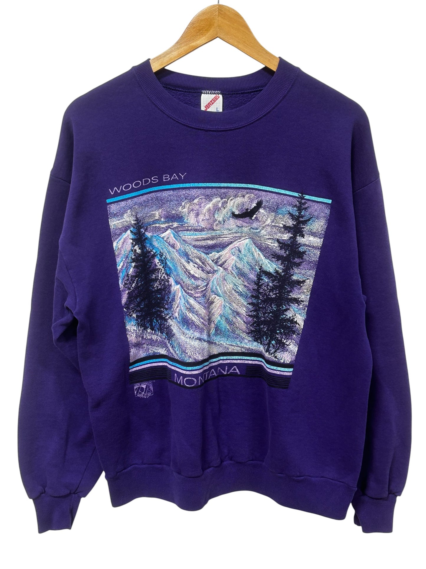 Vintage 90's Montana Woods Bay Nature Mountain Sweater Size Large