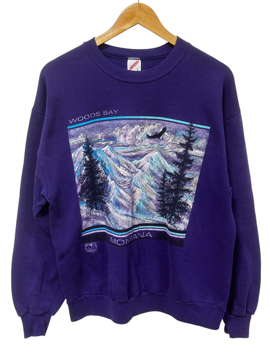 Vintage 90's Montana Woods Bay Nature Mountain Sweater Size Large
