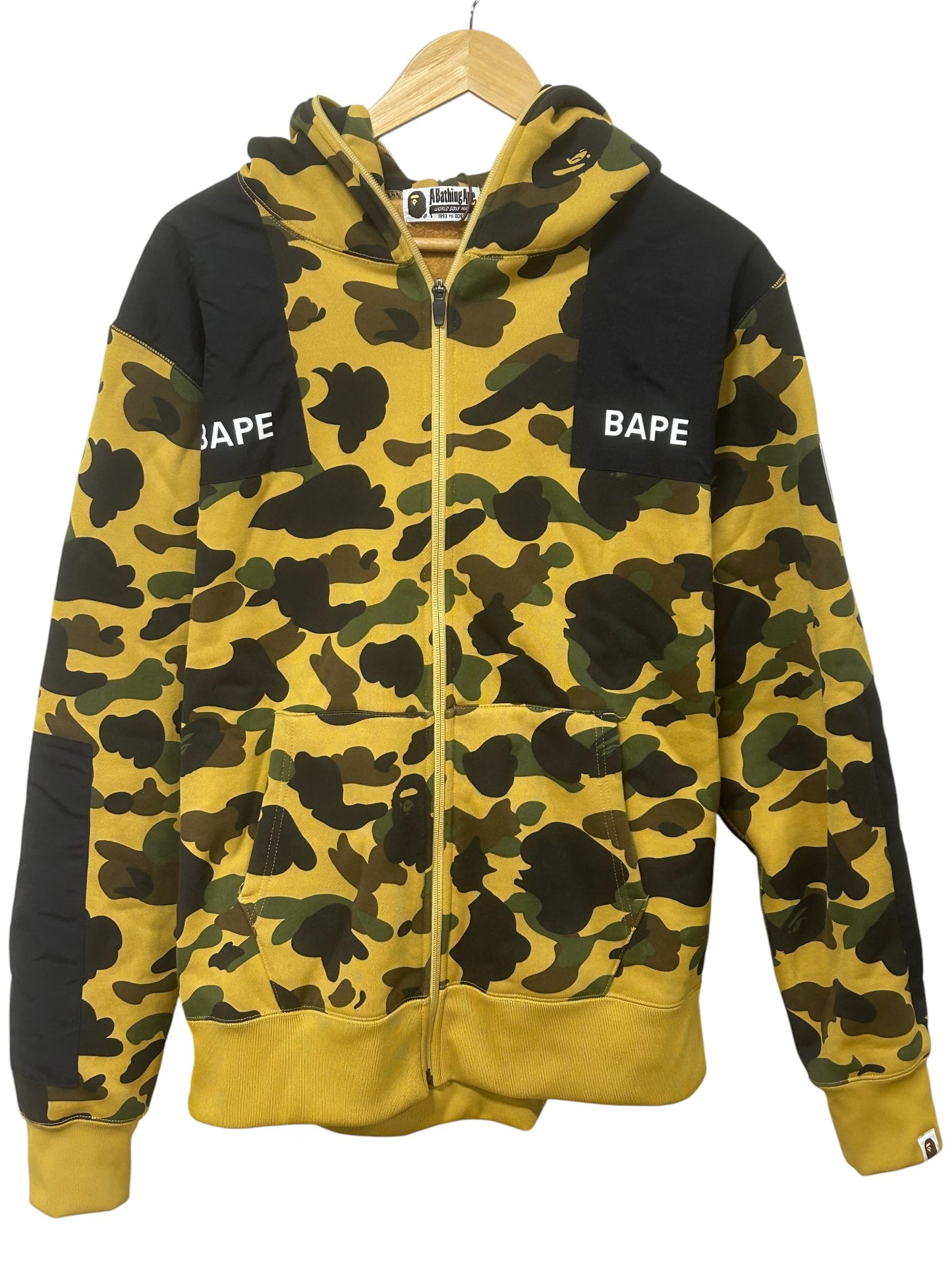 Bathing Ape BAPE First Camo Patch Full Zip Hoodie Size XL