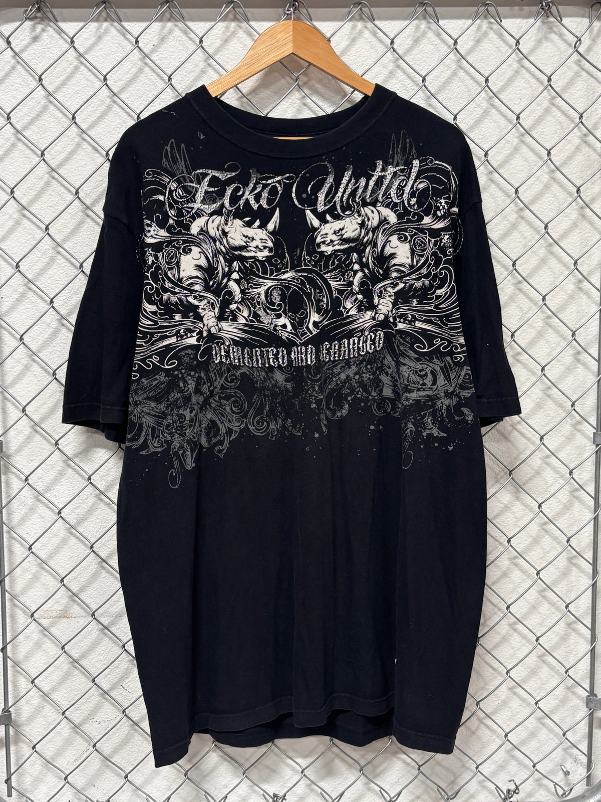 Y2K Ecko Unlimited Demented and Deranged Graphic Tee Size 3XL
