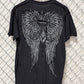 Y2K Affliction Style V Neck Graphic Tee Size Large