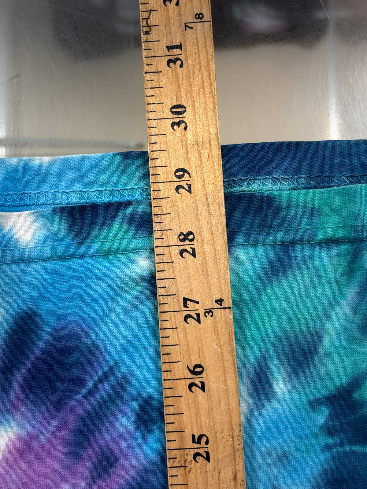 Vintage Liquid Blue Aquatic Life Nature All Over Print AOP Tee Size Large