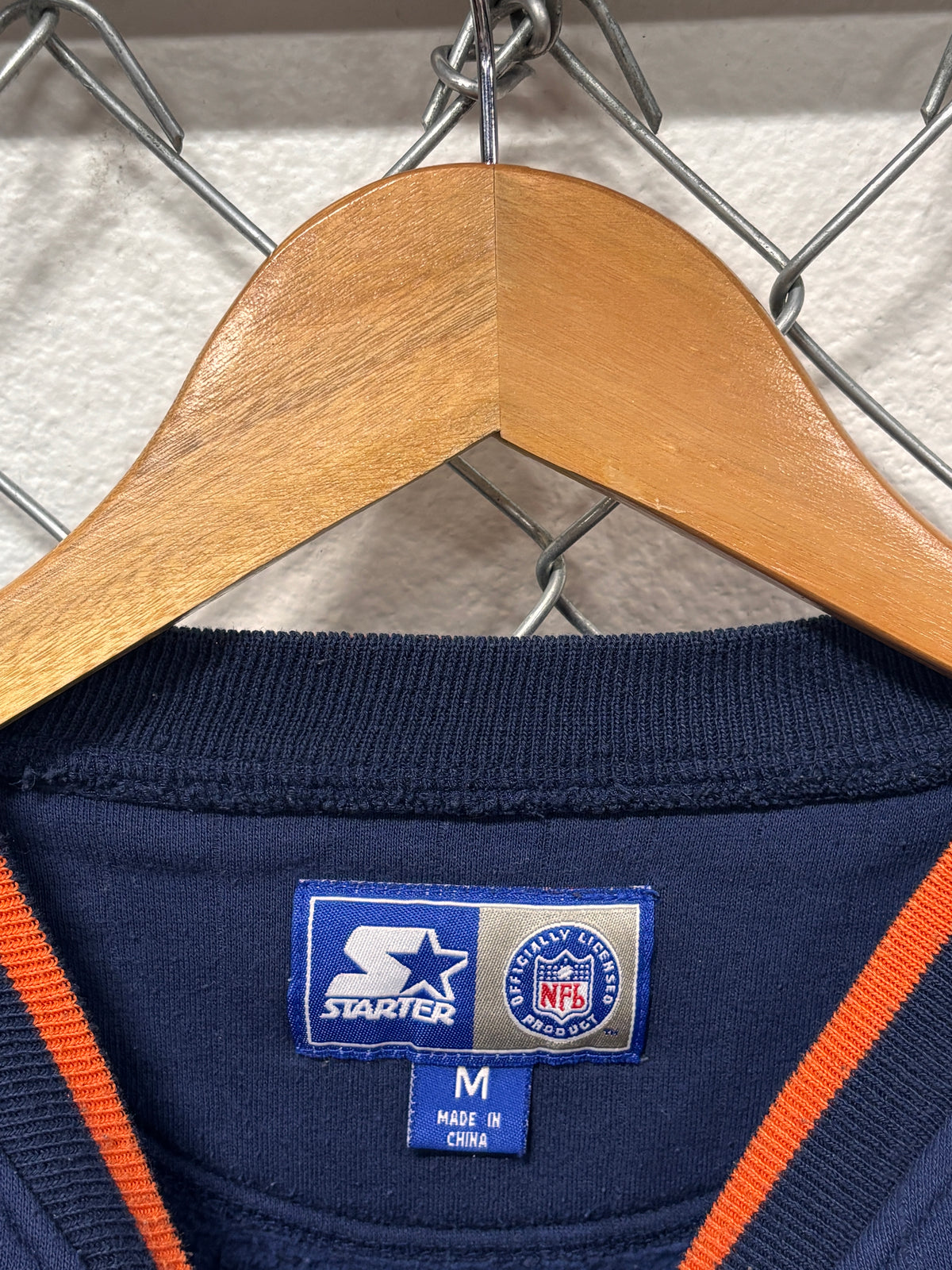 Vintage 90's Starter Denver Broncos Arc Spell Out NFL Sweater Size Medium