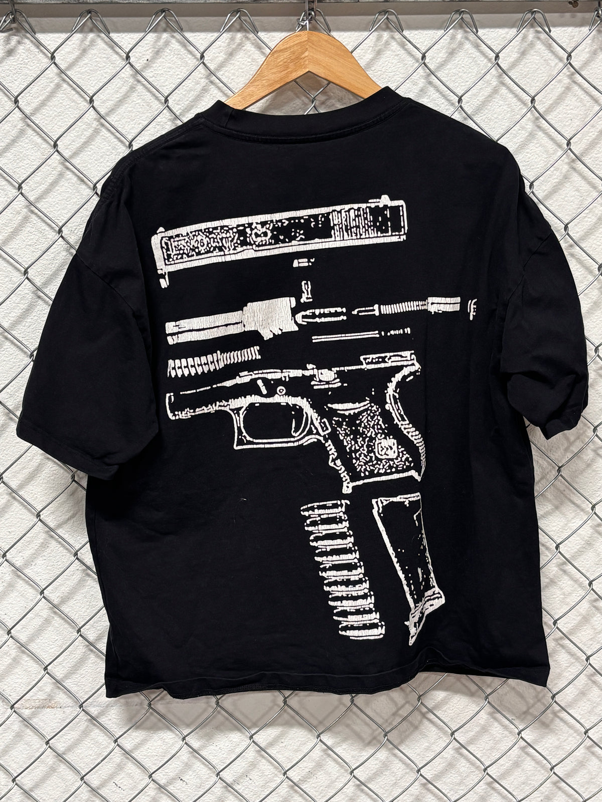 In Glock We Trust Streetwear Black Graphic Tee Size Large