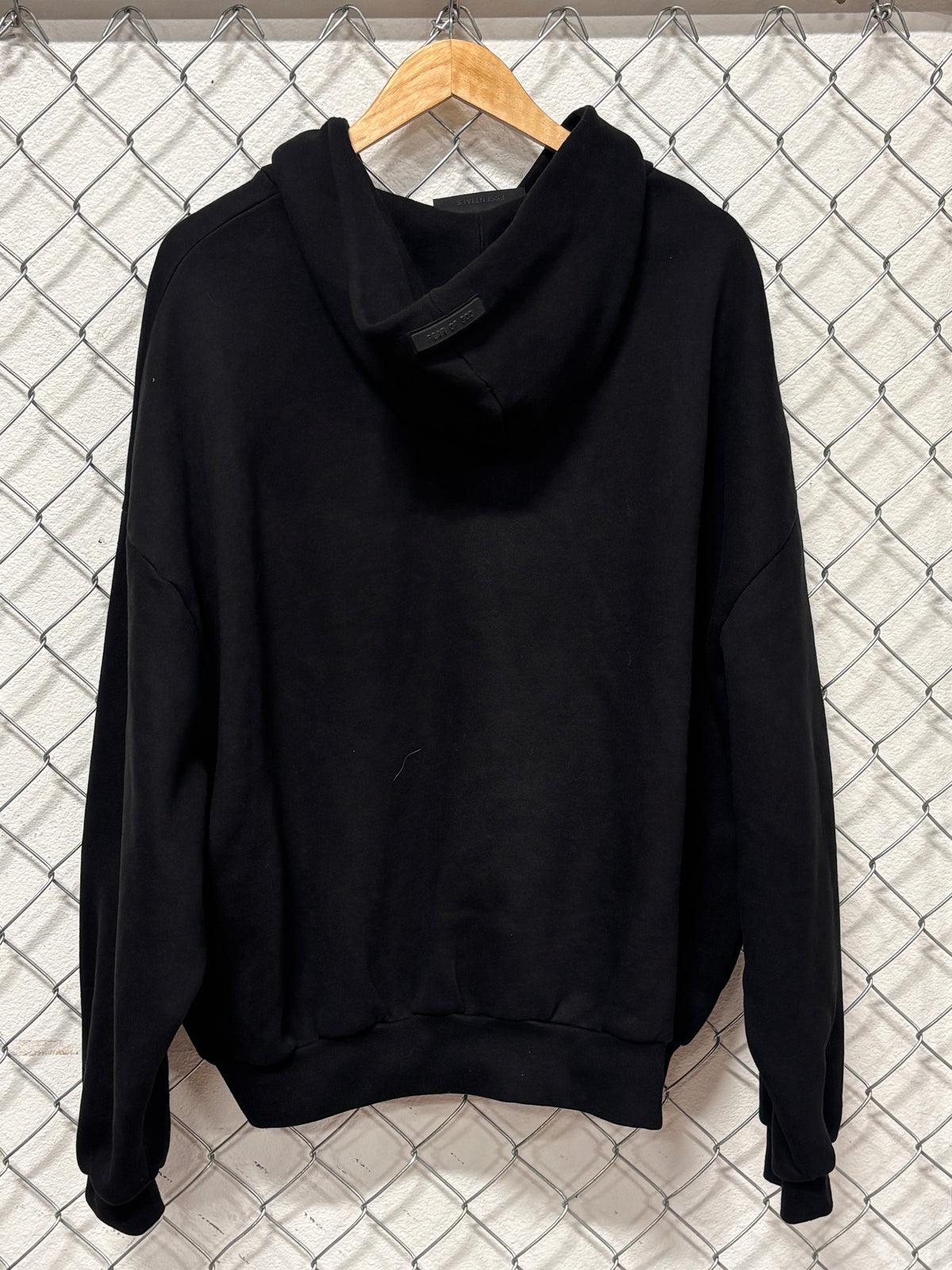 Fear of God Essentials Black Mock Neck Hoodie Size Small