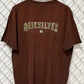 Y2K Quiksilver Boarding Company Brown Graphic Tee Size XL