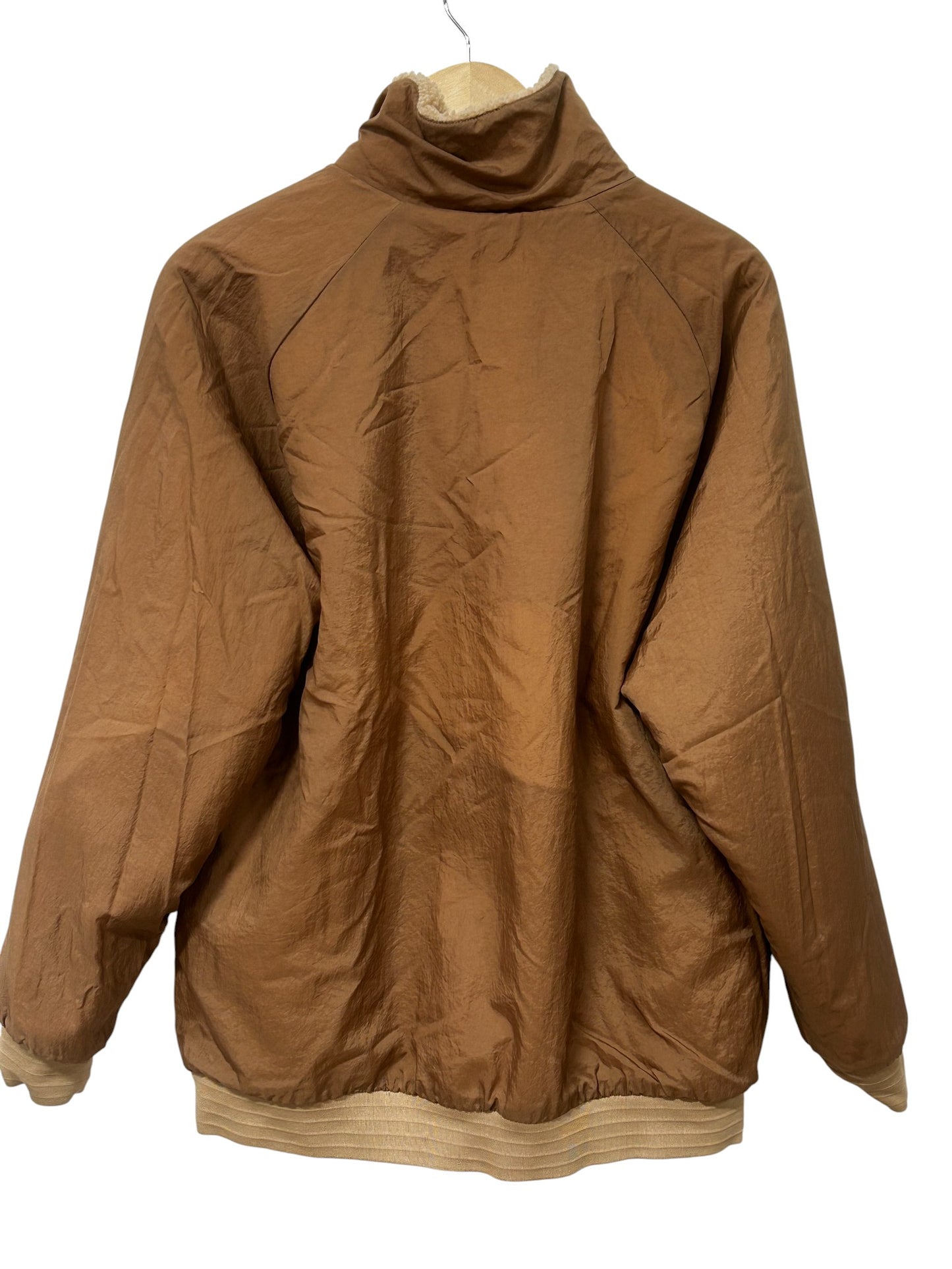 Nike Big Swoosh Reversible Boa Jacket Brown Size XL
