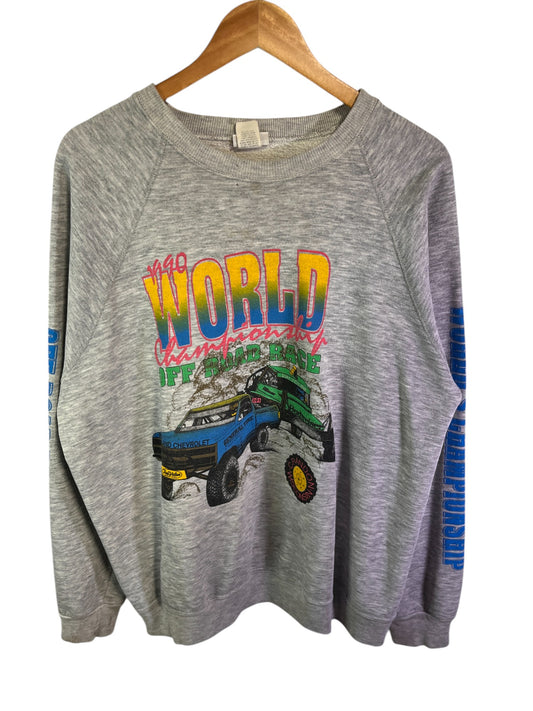 Vintage 90's World Off Roading Championship Racing Crewneck Size XXL