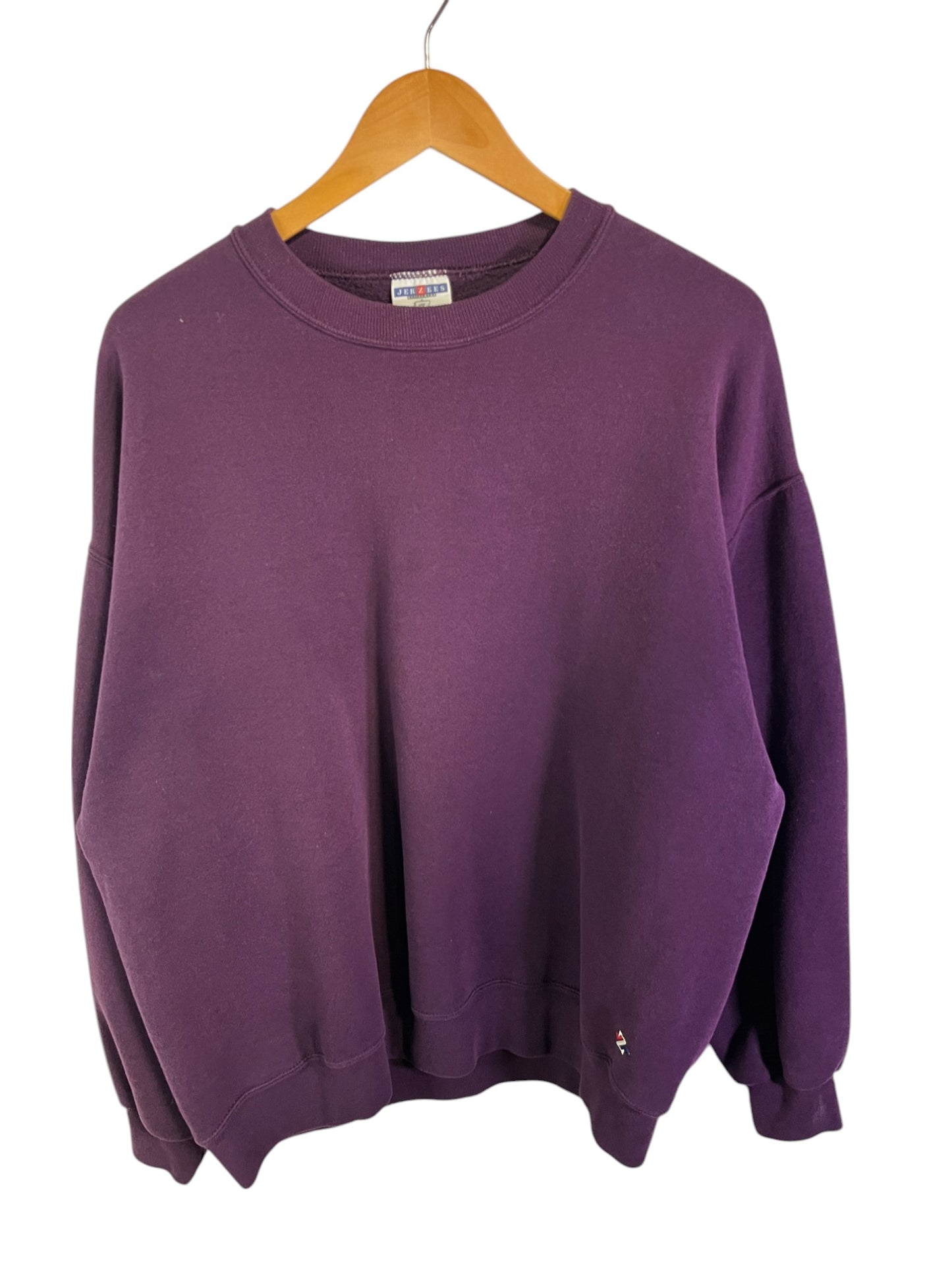 Vintage 90's Jerzees Purple Blank Crewneck Sweater Size XL