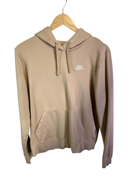 Nike Beige Futura Classic Swoosh Logo Hoodie Size Medium