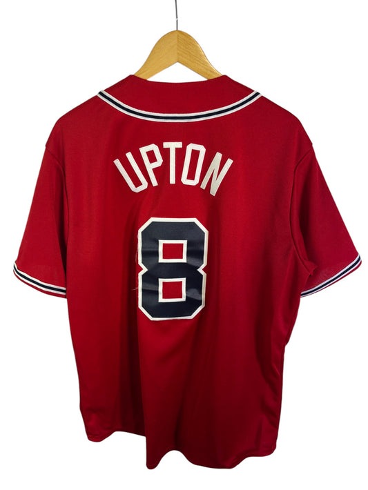 Majestic Atlanta Braves #8 Upton MLB Baseball Jersey Size Large