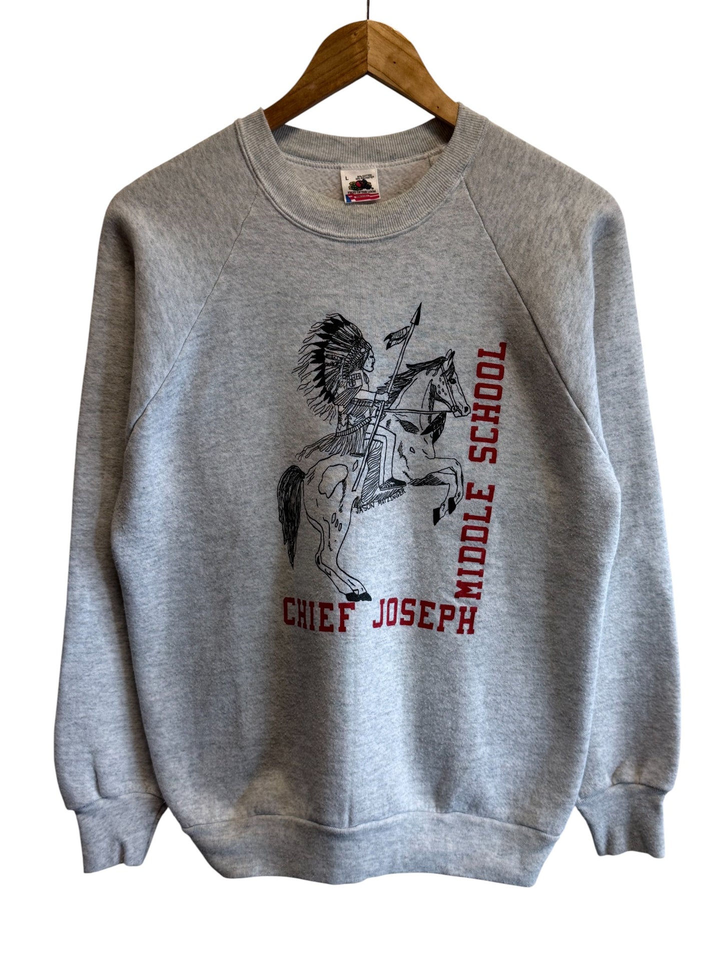 Vintage 90's Chief Joseph Middle School Sweater Size Large