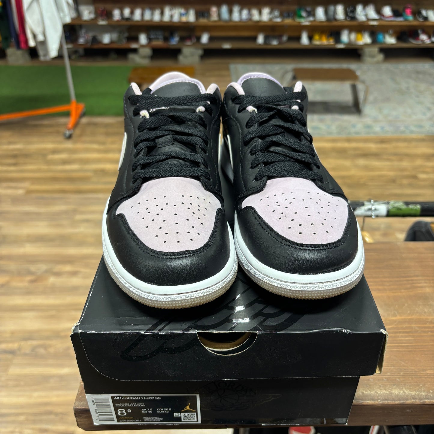 Jordan 1 Low 'Black Iced Lilac' Size 8.5