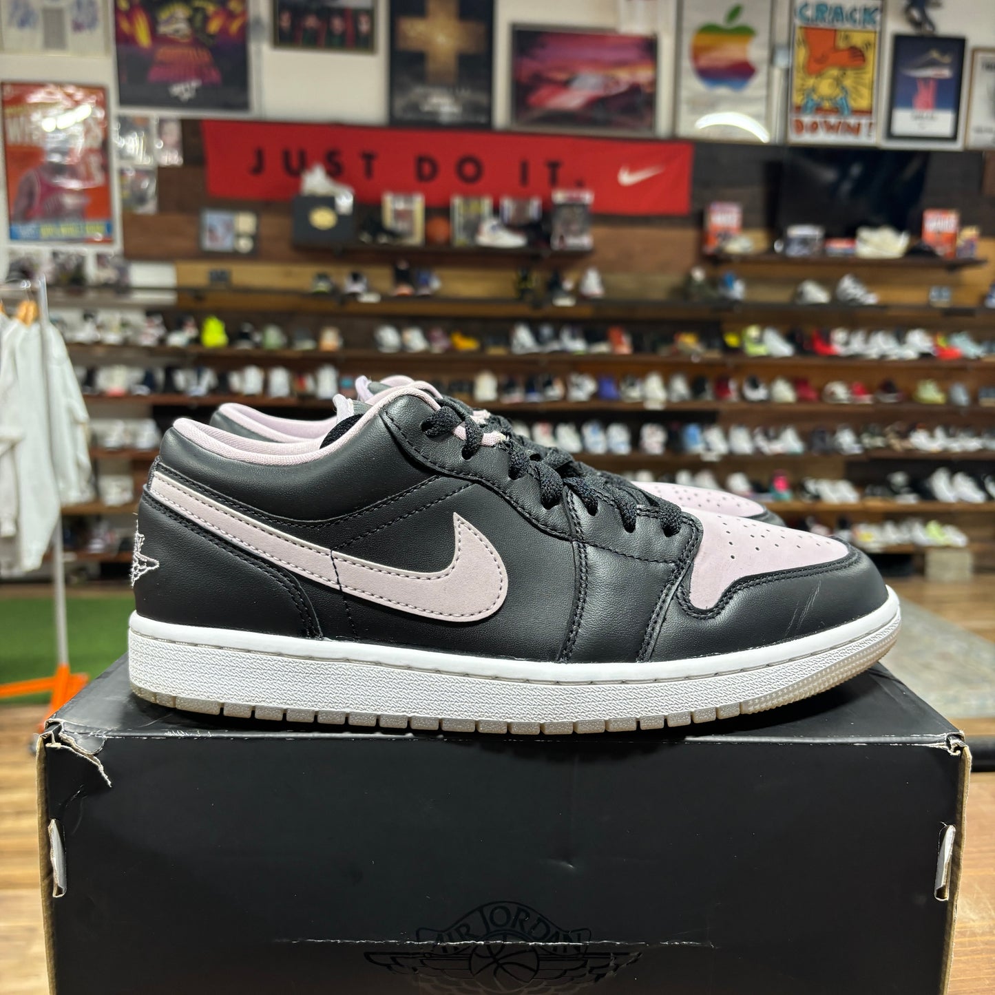 Jordan 1 Low 'Black Iced Lilac' Size 8.5