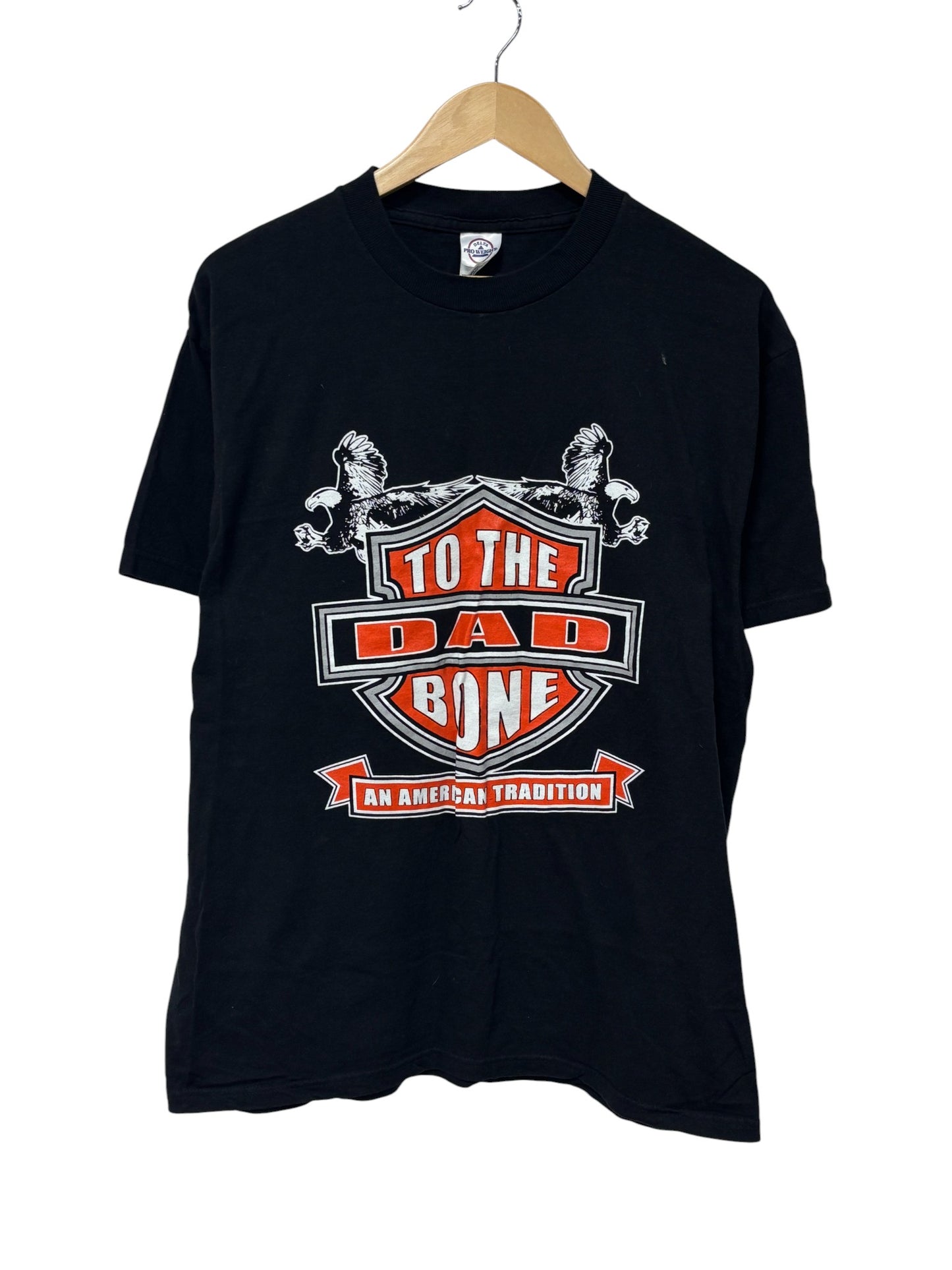 Vintage Y2K Dad to the Bone Harley Davidson Parody Tee Size Large