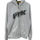 Vintage Y2K Fox Motocross Racing White Zip Up Hoodie Size XL
