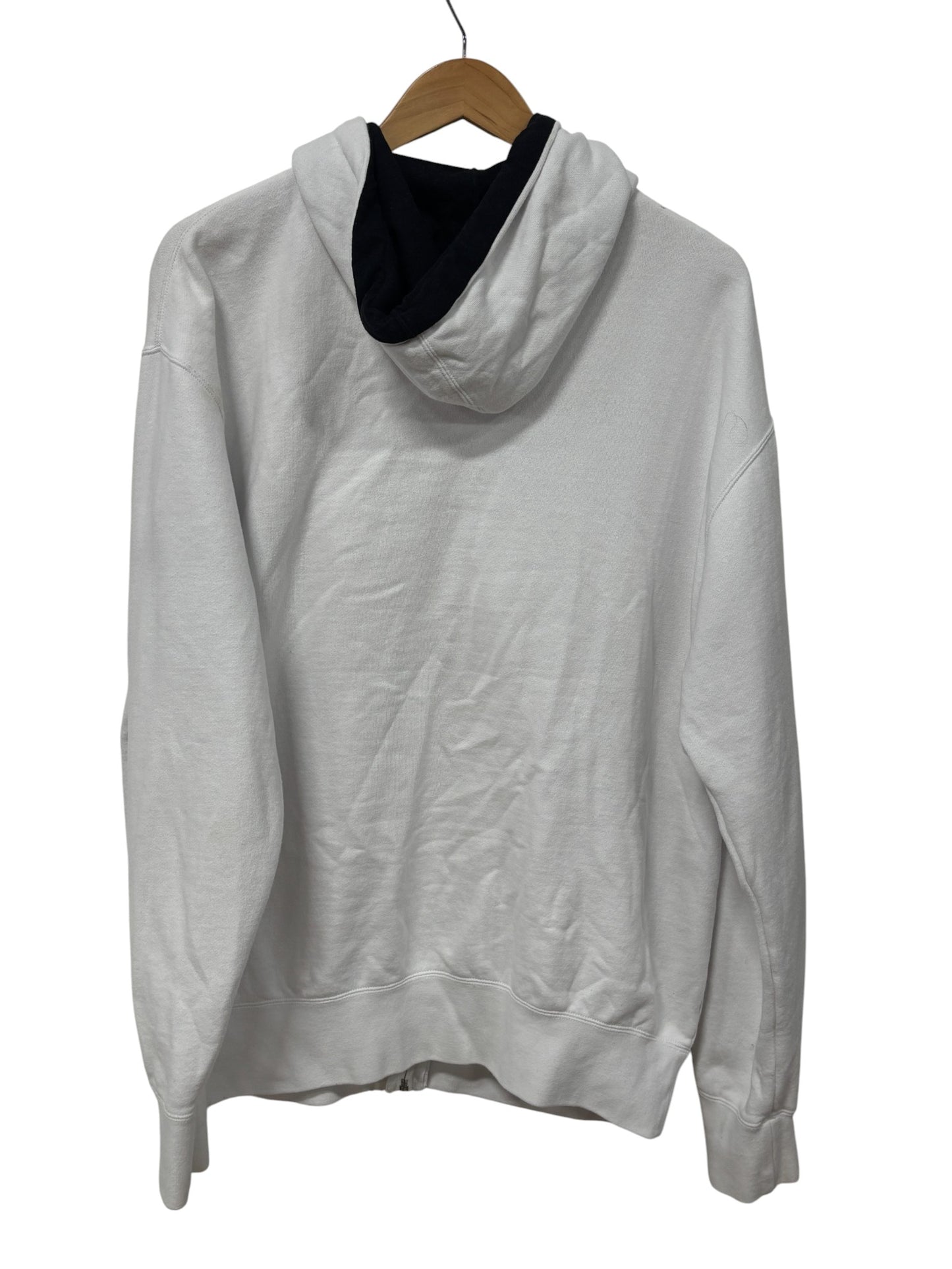 Vintage Y2K Fox Motocross Racing White Zip Up Hoodie Size XL