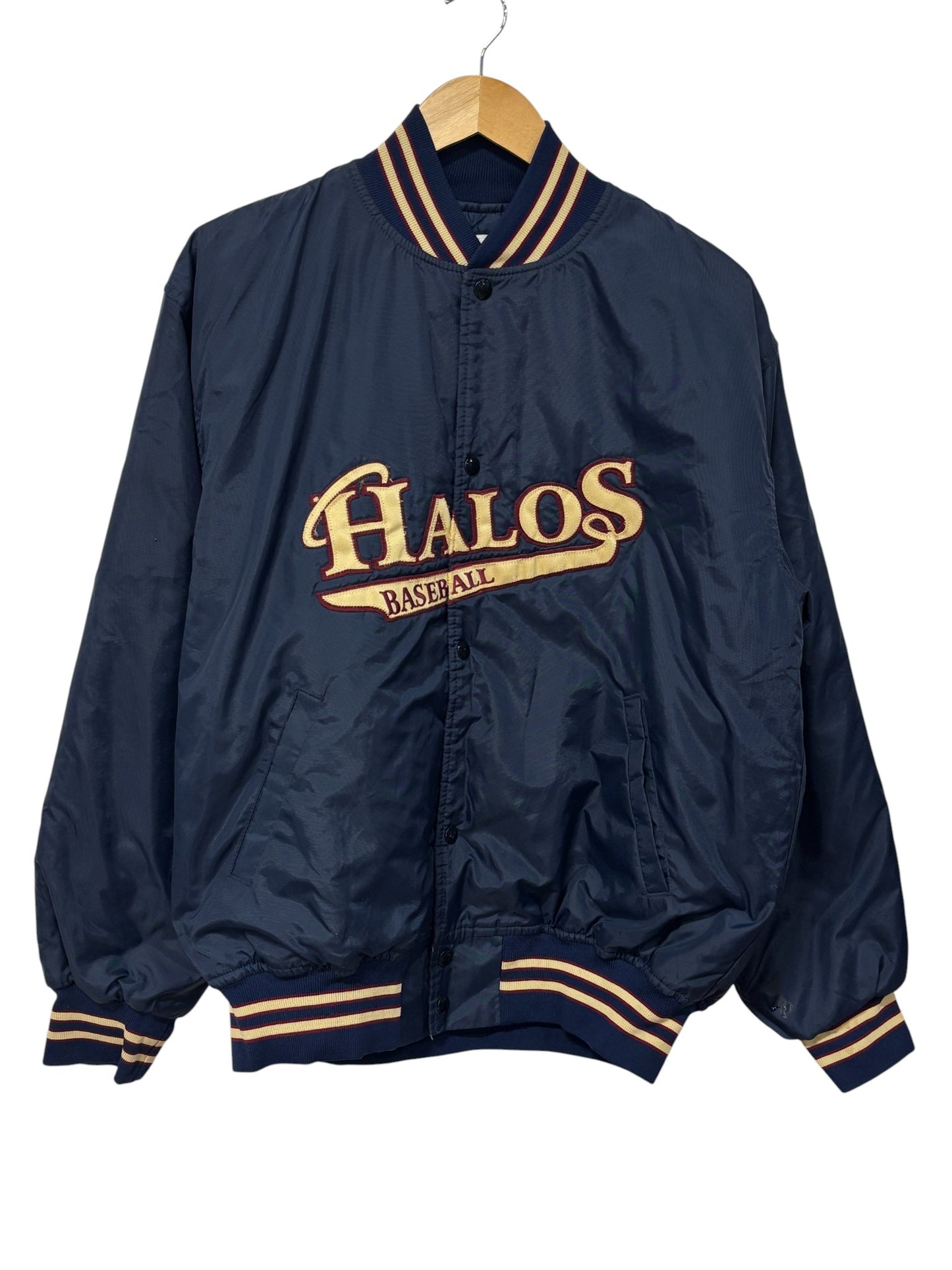 Vintage 90's Montana Halo's Baseball Bomber Jacket Size XL