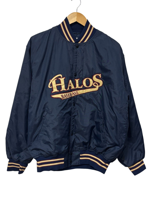 Vintage 90's Montana Halo's Baseball Bomber Jacket Size XL