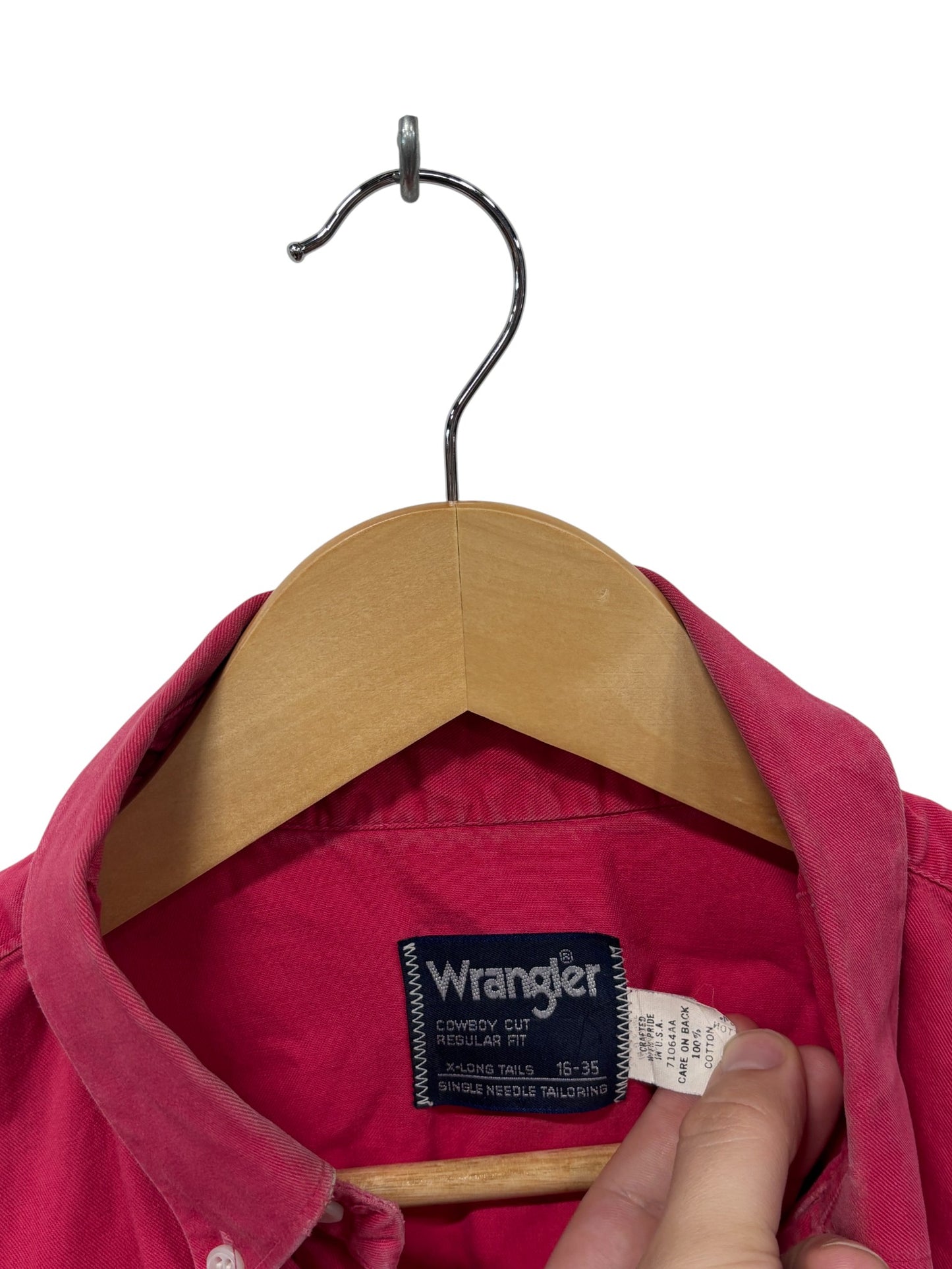 Vintage Wrangler Cowboy Cut Button Up Western Shirt Size Large