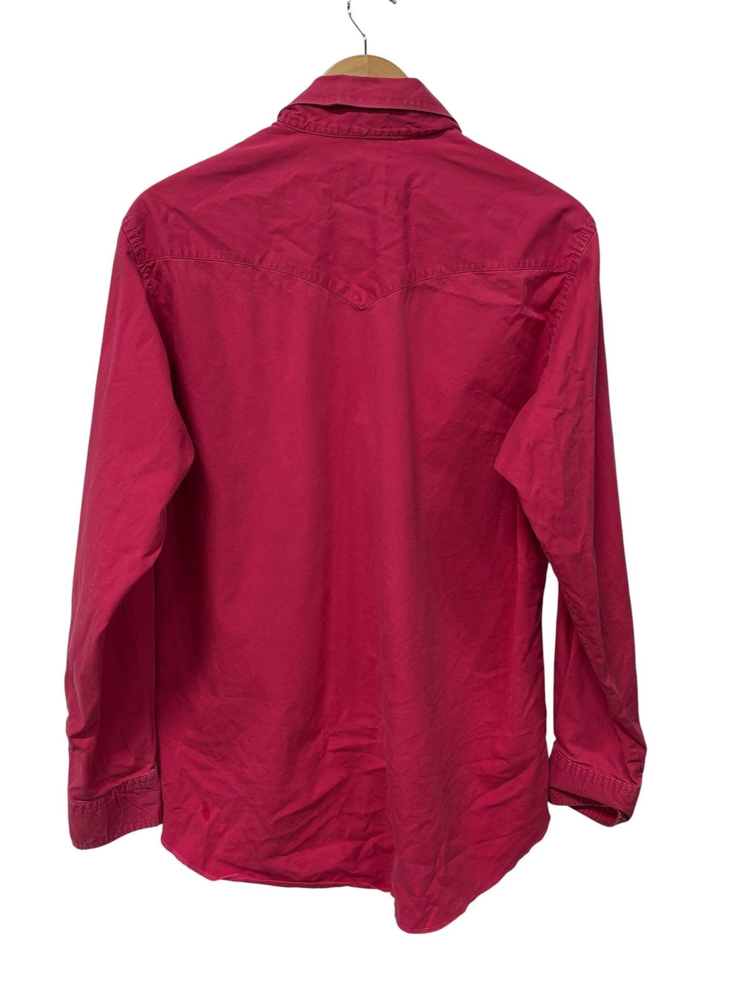 Vintage Wrangler Cowboy Cut Button Up Western Shirt Size Large