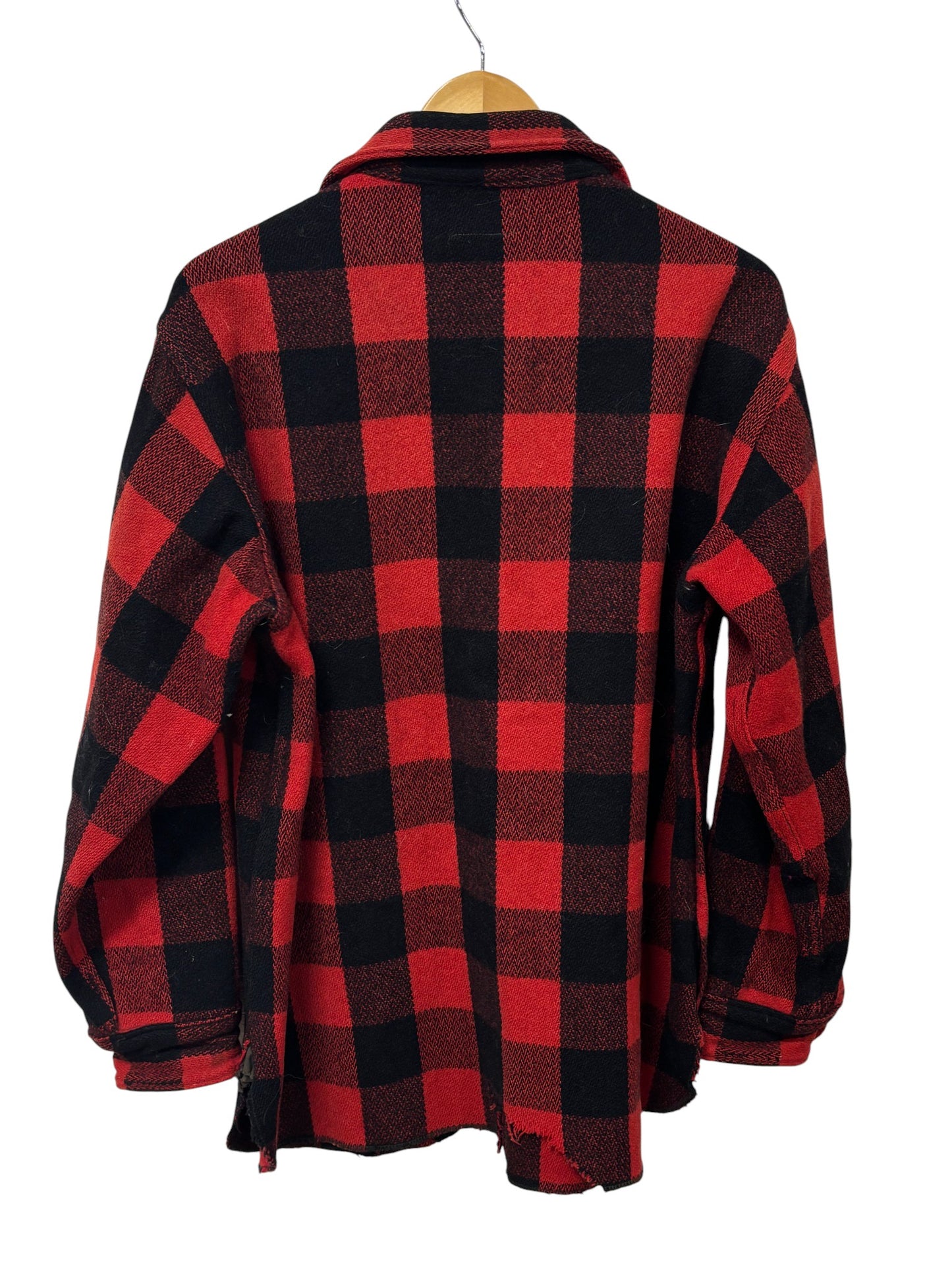 Vintage Woolrich Wool Hunting Jacket Buffalo Plaid Cruiser Size Large
