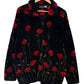 Vintage 90's Roses All Over Print Sherpa Zip Up Jacket Size XL
