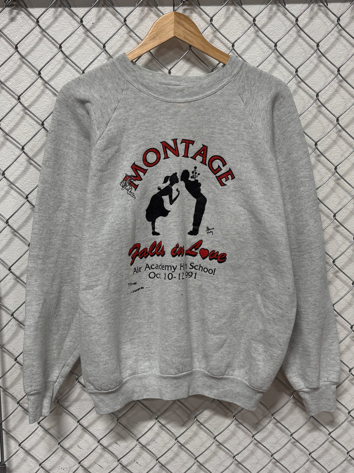 Vintage 90's Montage Falls in Love High School Play Sweater Size XL