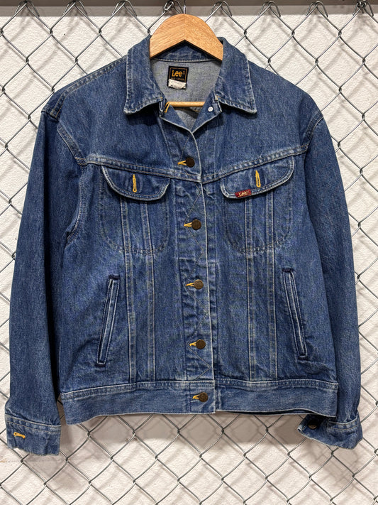 Vintage Lee Made in USA Denim Trucker Jacket Size Medium