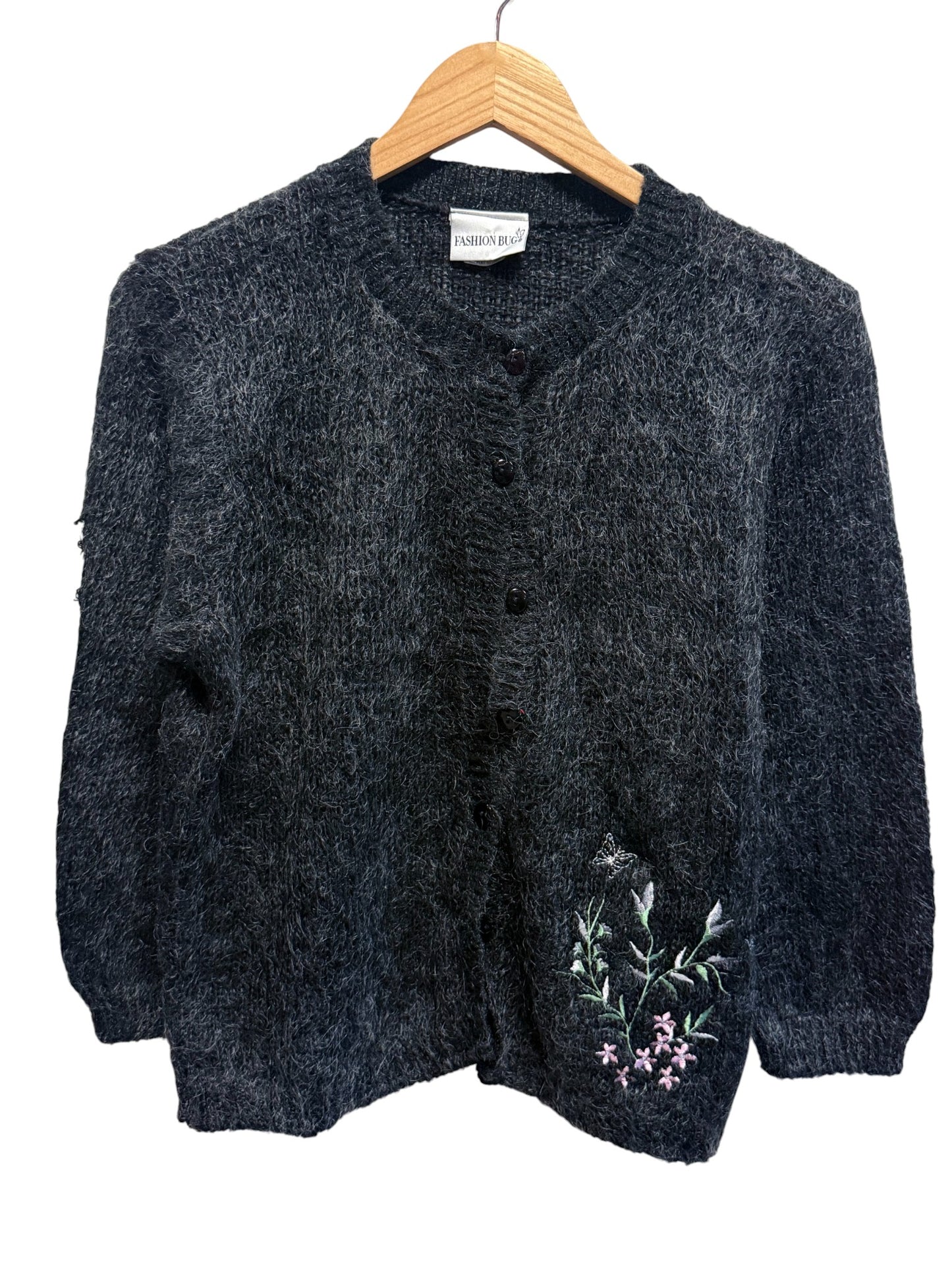 Vintage Women's Fashion Bug Acrylic Cardigan Sweater Size Medium