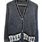 Vintage 80's Grey Alpaca Wool Cardigan Sweater Size Large