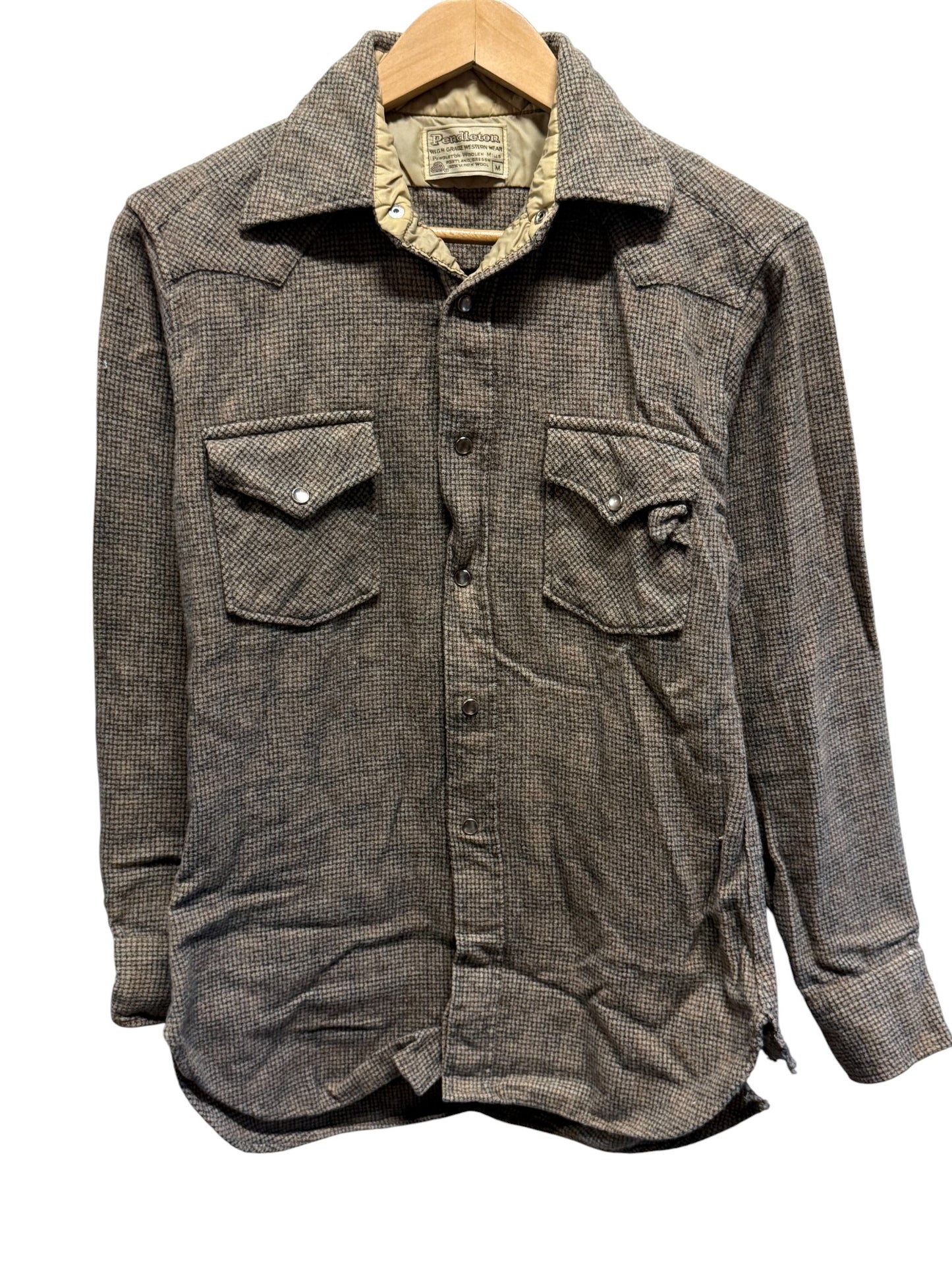 Vintage Pendleton High Grade Western Wear Pearl Snap Button Up Shirt Size M