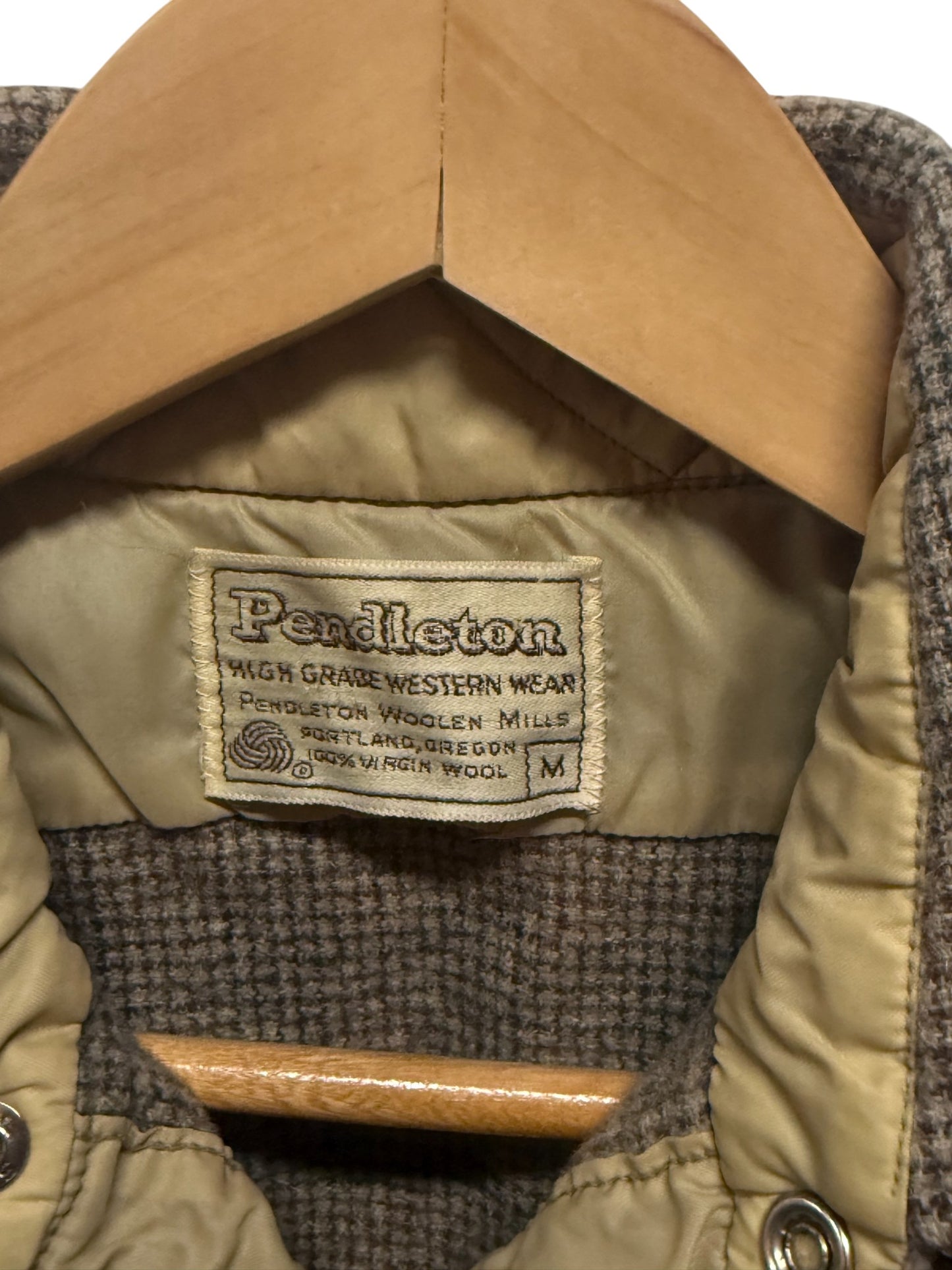 Vintage Pendleton High Grade Western Wear Pearl Snap Button Up Shirt Size M