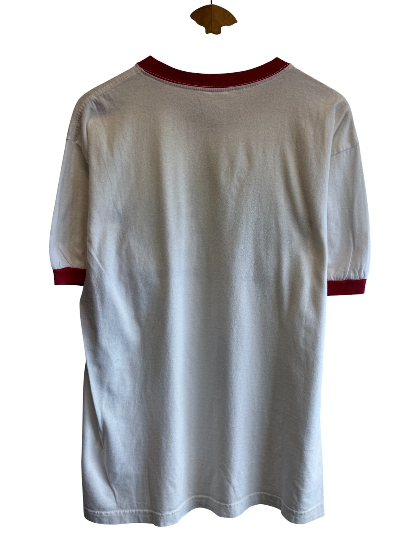 Vintage Y2K Boston Red Sox Baseball Club Ringer Graphic Tee Size Large