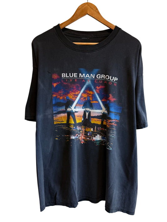 Vintage Y2K Blue Man Group Live at Luxor Band Tee Size XL