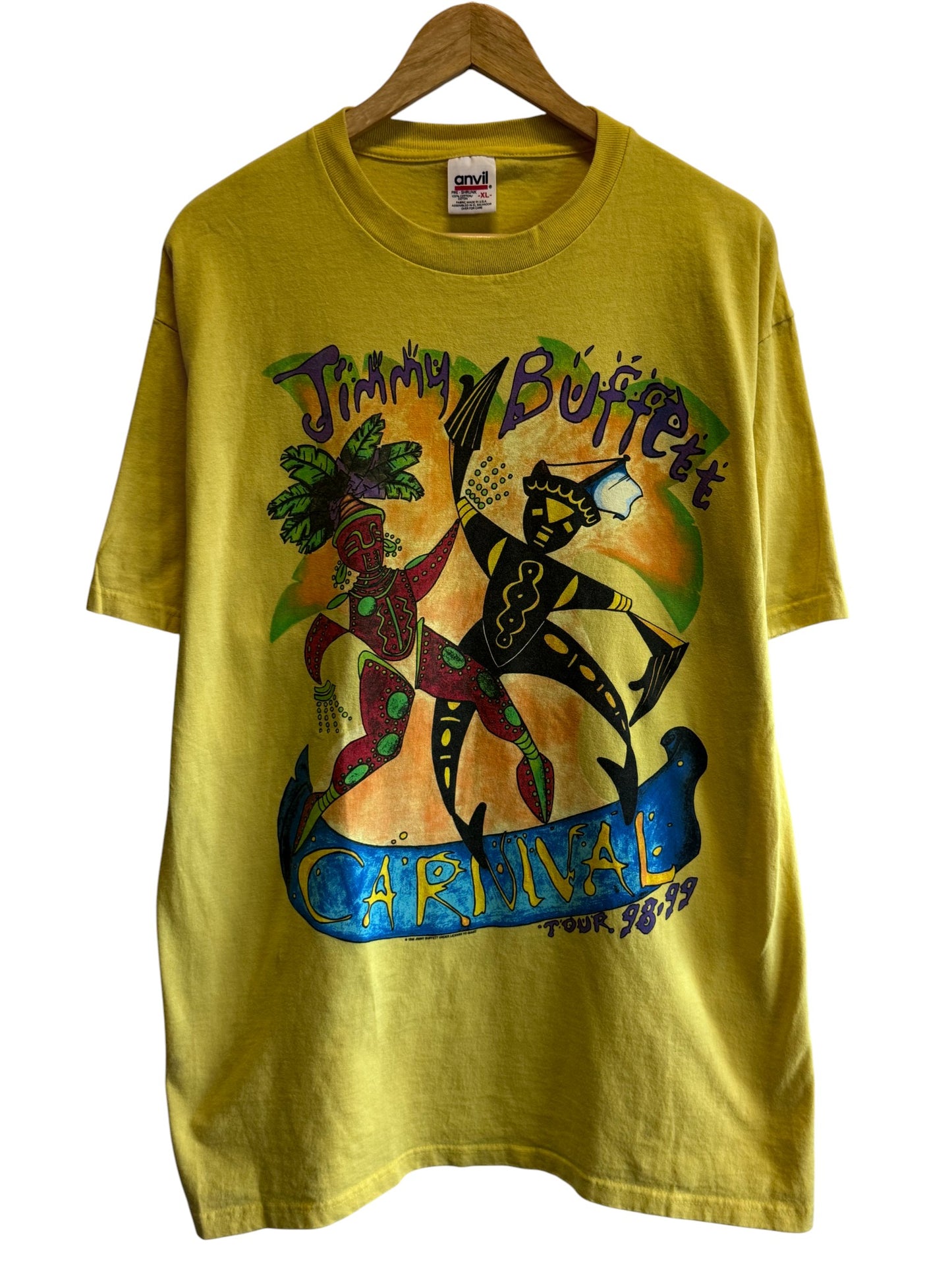 Vintage 1998 Jimmy Buffett Carnival Tour Band Tee Size XL