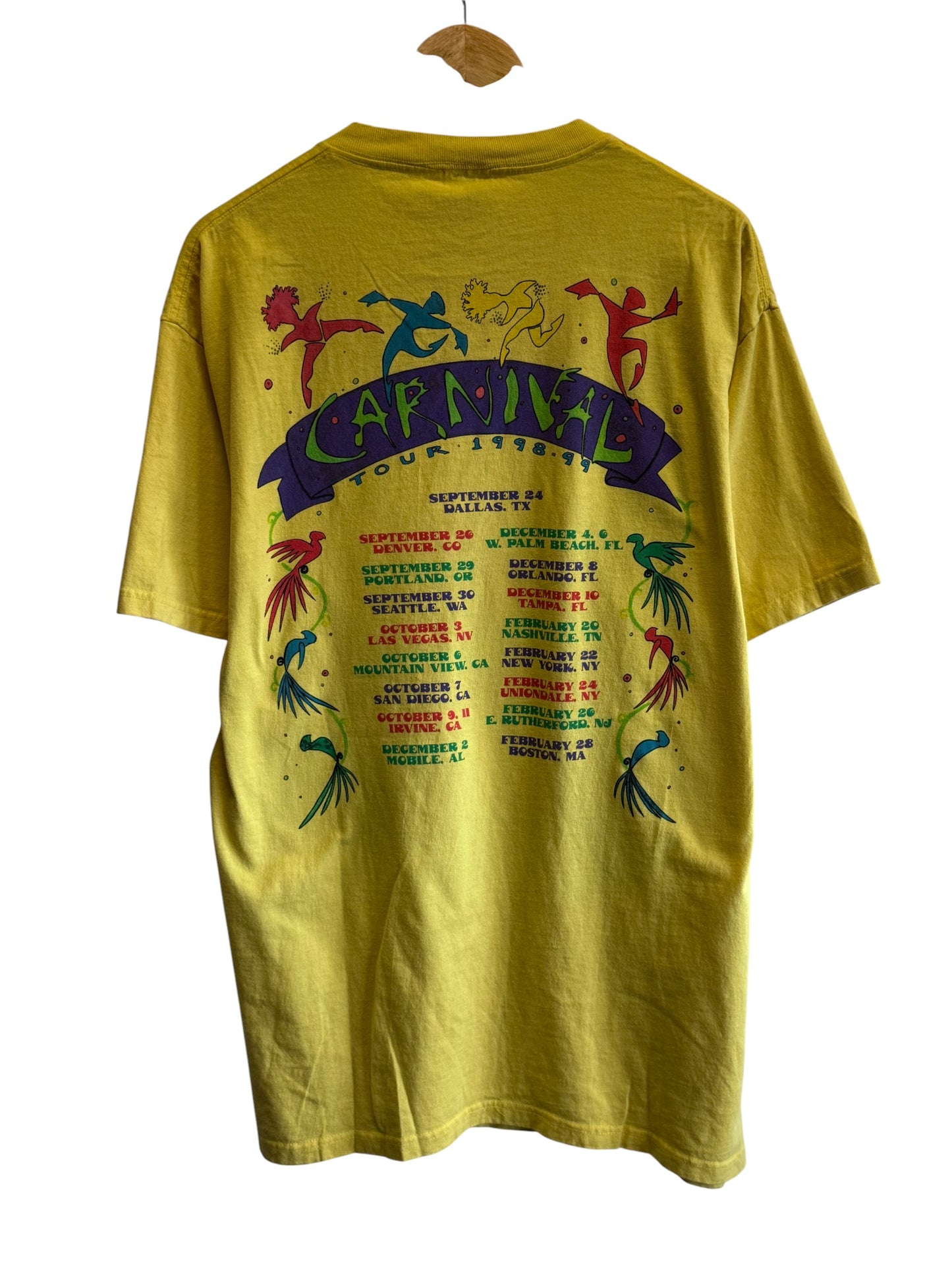 Vintage 1998 Jimmy Buffett Carnival Tour Band Tee Size XL