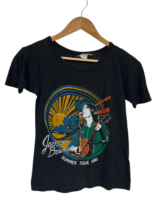 Vintage 1980 Women's Jackson Brown Summer Tour Band Tee Size Medium