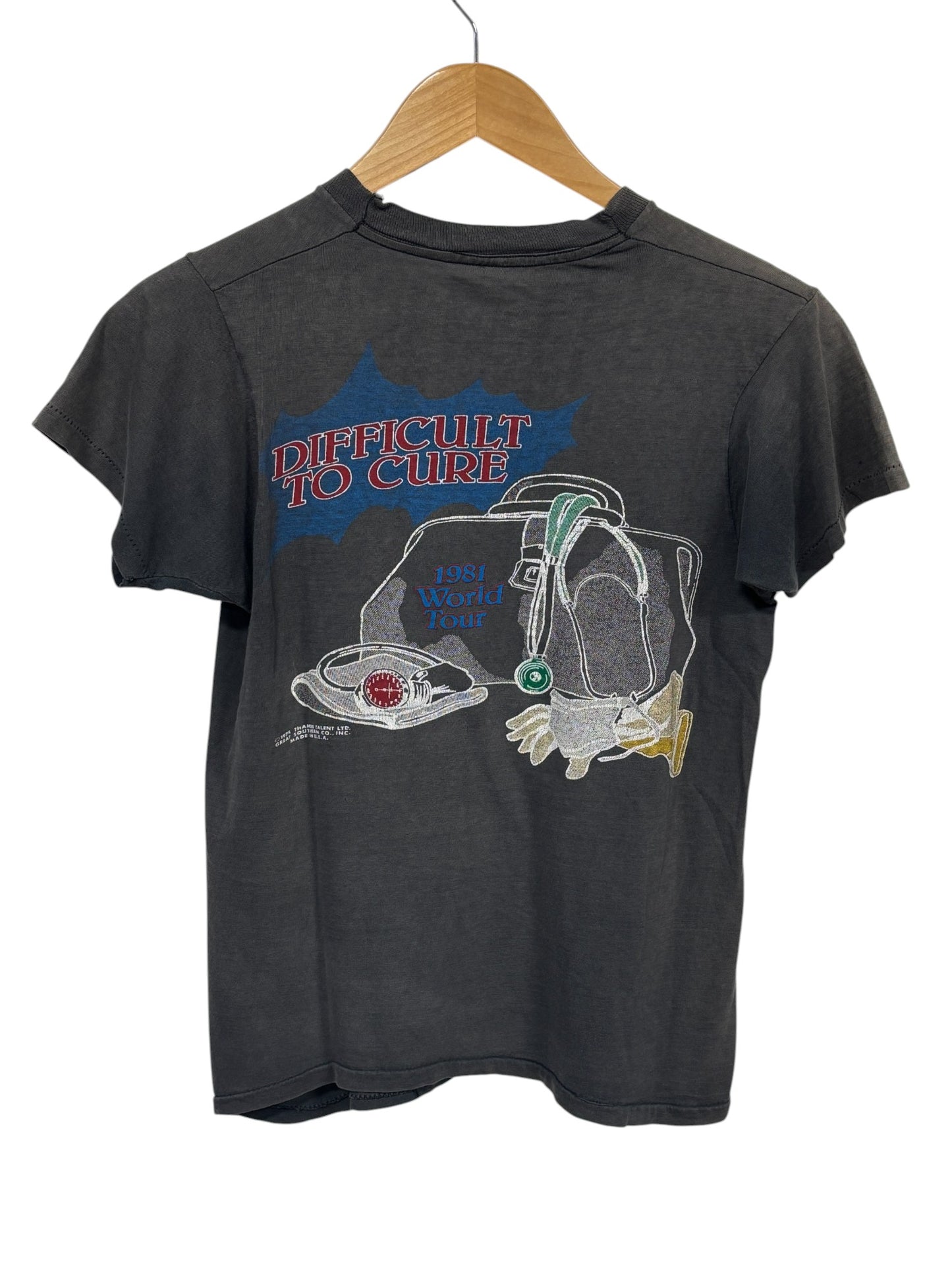 Vintage 80's Rainbow Difficult to Cure Album Promo Band Tee Size Small