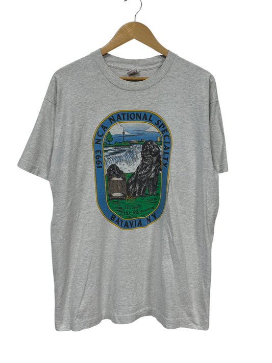 Vintage 1993 NCA Batavia New York Dog Graphic Tee Size XL