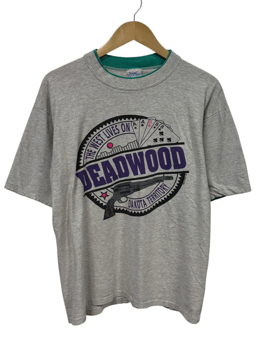 Vintage 90's Deadwood South Dakota Poker Graphic Tee Size Large
