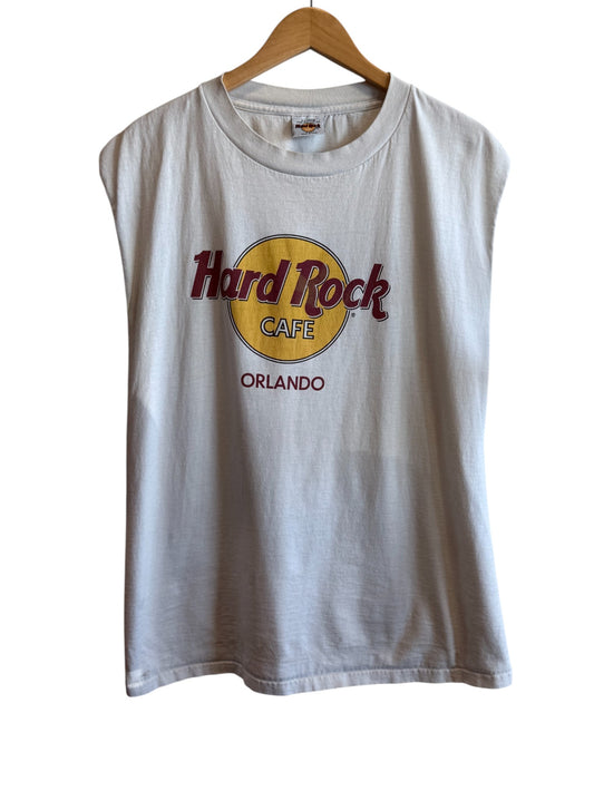 Vintage 90's Hard Rock Cafe Orlando Cutoff Tee Size XL