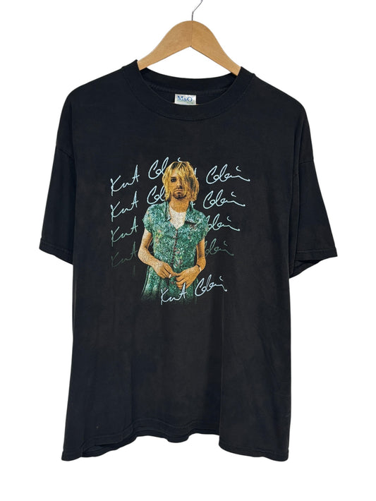Vintage Kurt Cobain Signature Dress Nirvana Graphic Tee Size XL