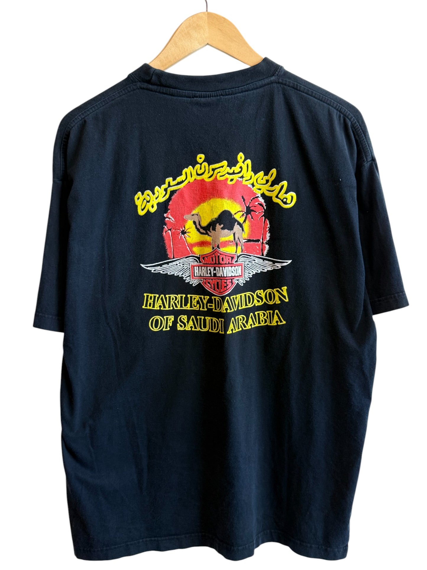 Vintage Harley Davidson Saudi Arabia Biker Graphic Tee Size XL